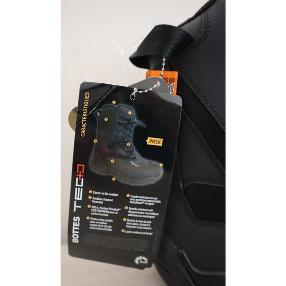 Ski-Doo 4442533090 Unisex Sz 10 Black Leather TEC+ REC Snowmobile Boots - Picture 8 of 14